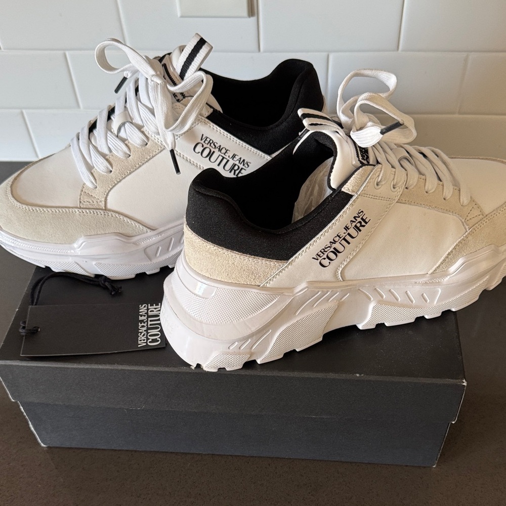Versace White and Black Sneakers